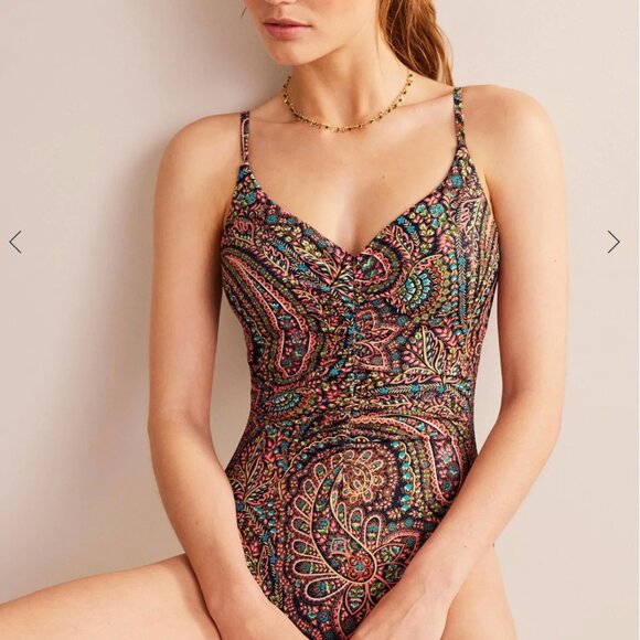 Boden Ruched V-neck one-piece swimsuit - Picture 1 of 9
